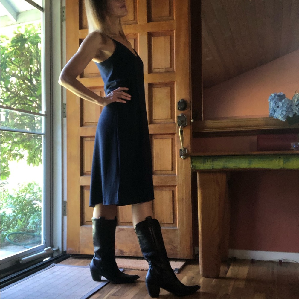 Bishop & Young Blue MIDI Dress Sz sm - Picture 2 of 6